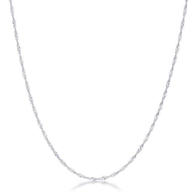 16 Inch Silver Twisted Chain - Flyclothing LLC