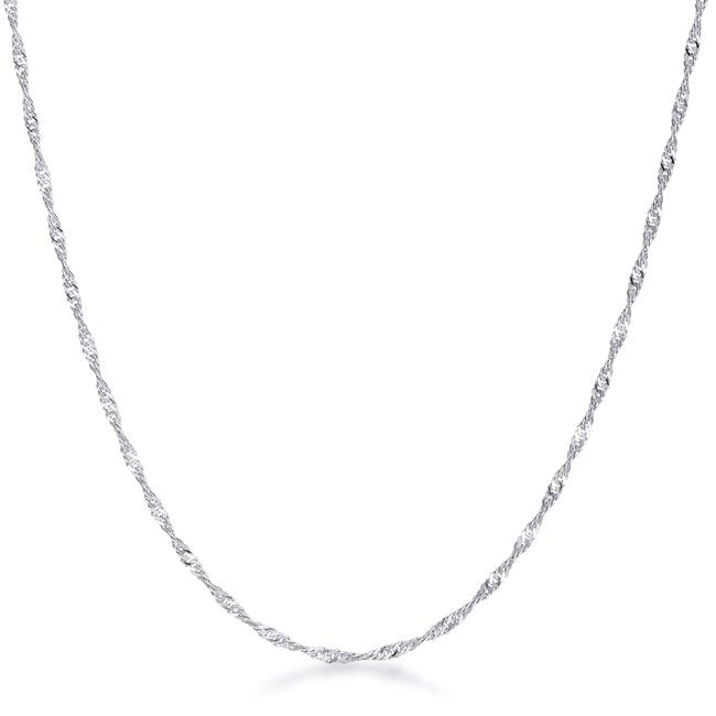 18 Inch Silver Twisted Chain - Flyclothing LLC