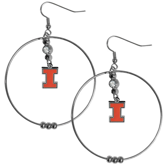 Illinois Fighting Illini 2 Inch Hoop Earrings - Flyclothing LLC