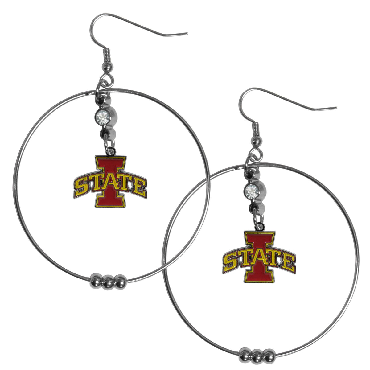 Iowa St. Cyclones 2 Inch Hoop Earrings - Flyclothing LLC