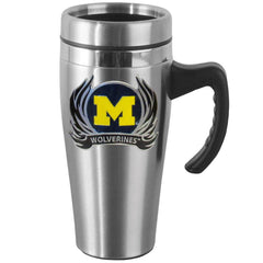 Michigan Wolverines Steel Travel Mug w/Handle - Flyclothing LLC