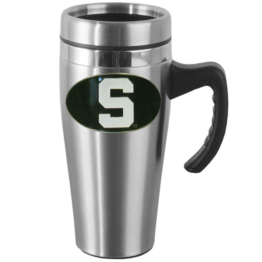 Michigan St. Spartans Steel Travel Mug w/Handle - Flyclothing LLC