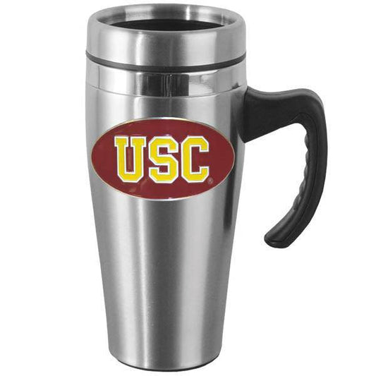 USC Trojans Steel Travel Mug w/Handle - Flyclothing LLC