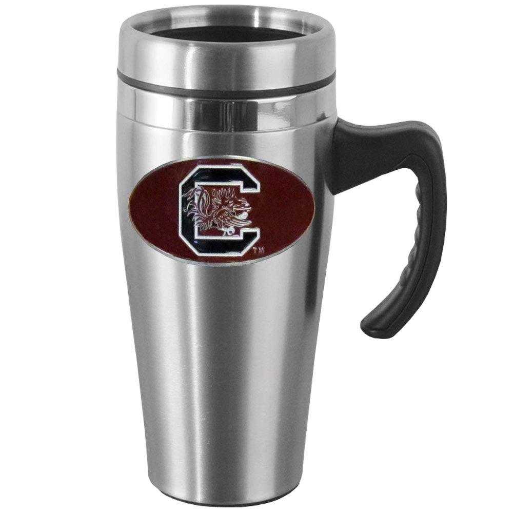 S. Carolina Gamecocks Steel Travel Mug w/Handle - Flyclothing LLC