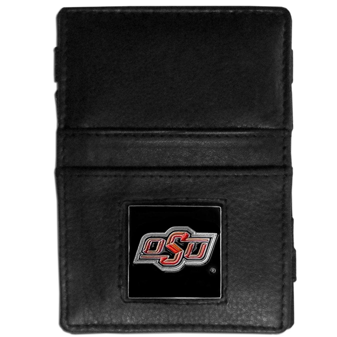 Oklahoma State Cowboys Leather Jacob's Ladder Wallet - Siskiyou Buckle