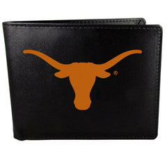 Texas Longhorns Leather Bi-fold Wallet, Large Logo - Flyclothing LLC