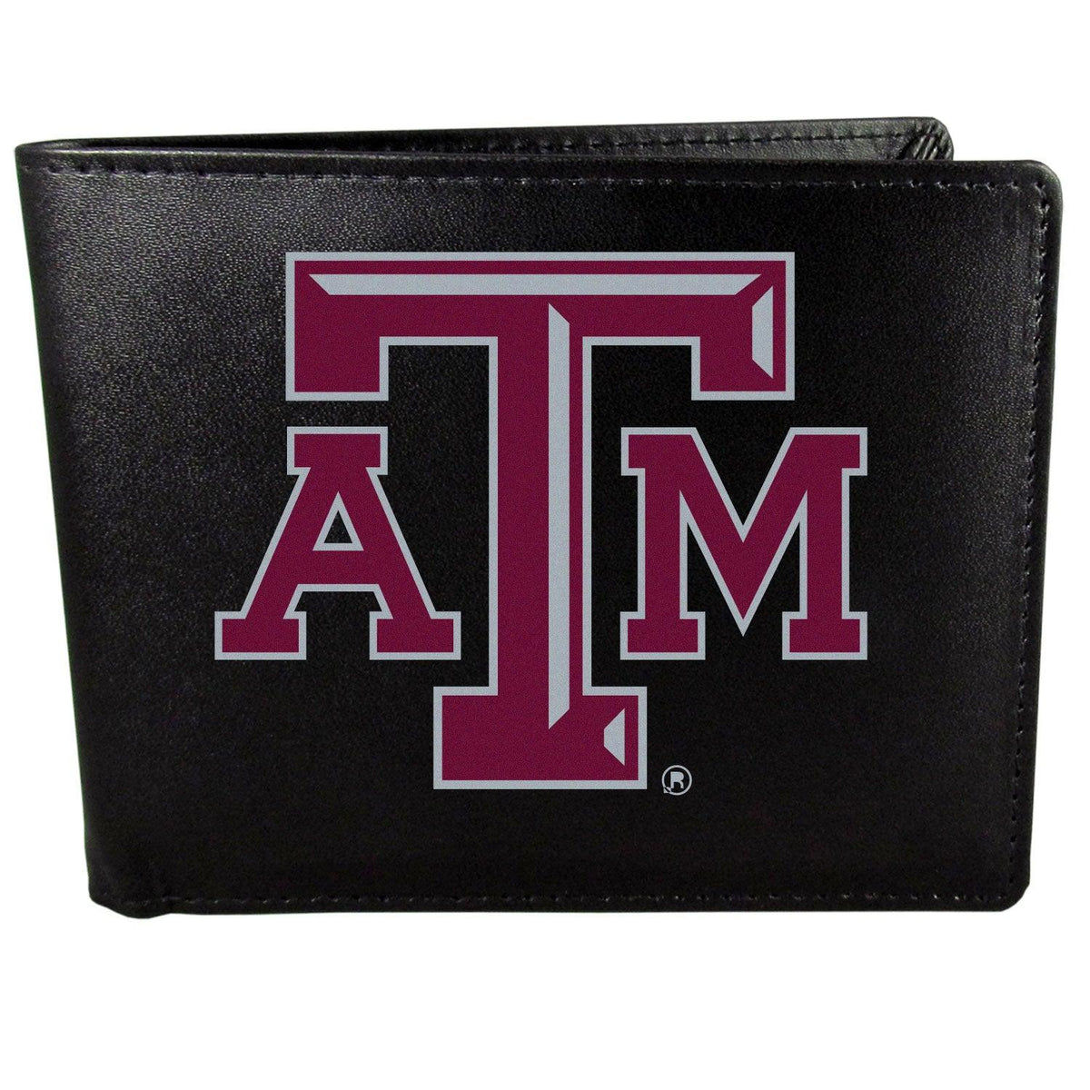 Texas A & M Aggies Leather Bi-fold Wallet, Large Logo - Flyclothing LLC