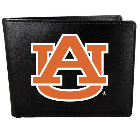 Auburn Tigers Leather Bi-fold Wallet, Large Logo - Siskiyou Buckle