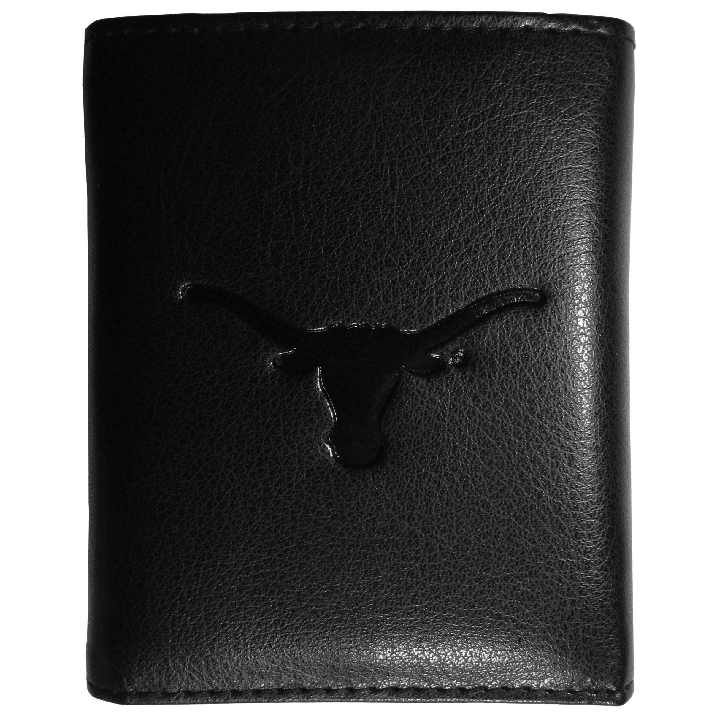 Texas Longhorns Embossed Leather Tri-fold Wallet - Flyclothing LLC
