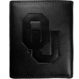 Oklahoma Sooners Embossed Leather Tri-fold Wallet - Siskiyou Buckle