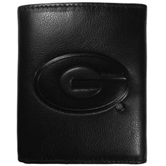 Georgia Bulldogs Embossed Leather Tri-fold Wallet - Flyclothing LLC