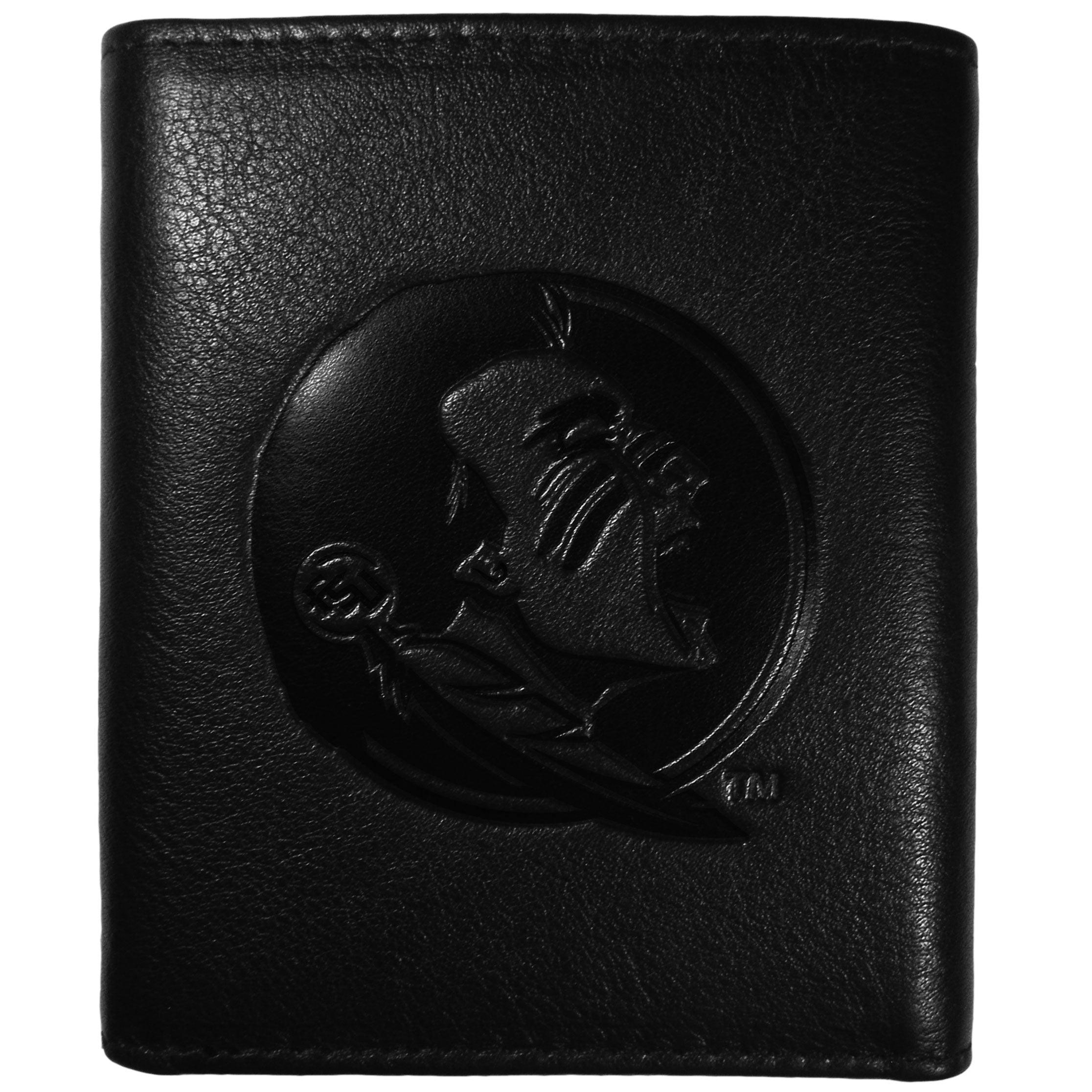 Florida St. Seminoles Embossed Leather Tri-fold Wallet - Flyclothing LLC