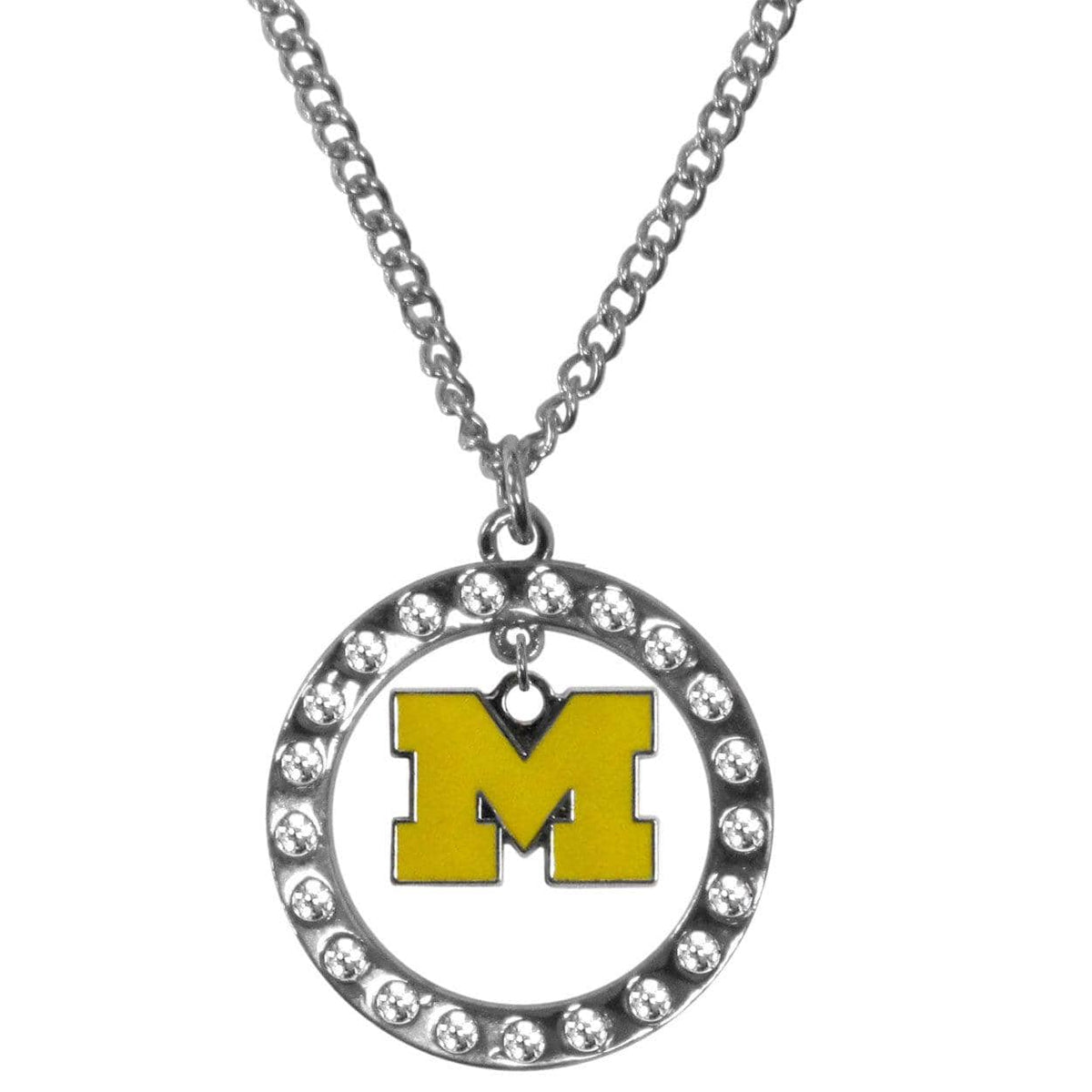 Michigan Wolverines Rhinestone Hoop Necklaces - Flyclothing LLC