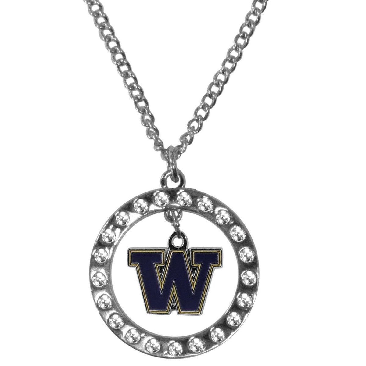 Washington Huskies Rhinestone Hoop Necklaces - Flyclothing LLC