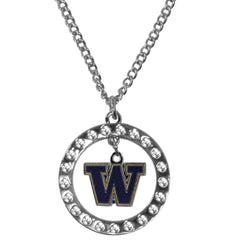 Washington Huskies Rhinestone Hoop Necklaces - Flyclothing LLC