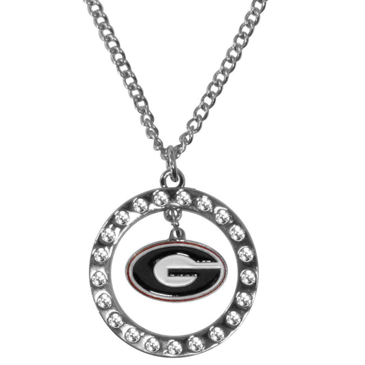 Georgia Bulldogs Rhinestone Hoop Necklaces - Siskiyou Buckle