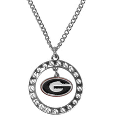 Georgia Bulldogs Rhinestone Hoop Necklaces - Flyclothing LLC