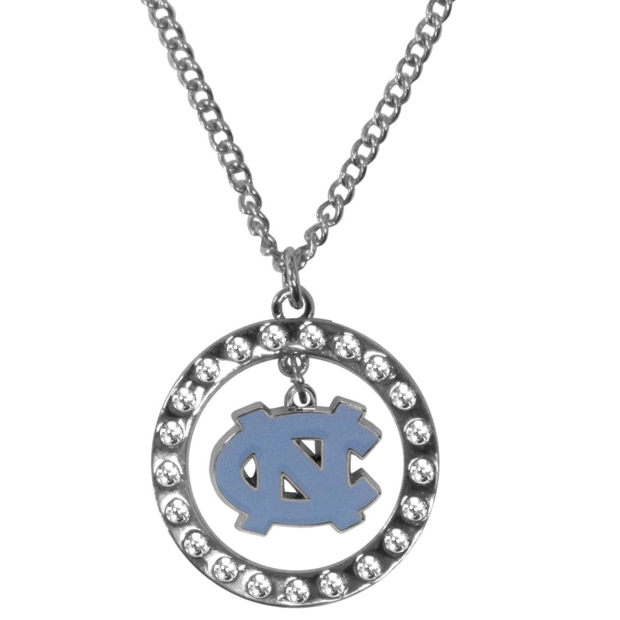 N. Carolina Tar Heels Rhinestone Hoop Necklaces - Flyclothing LLC