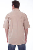 Scully SAND S/S MEN'S LACE UP FRONT SHIRT - Scully Leather