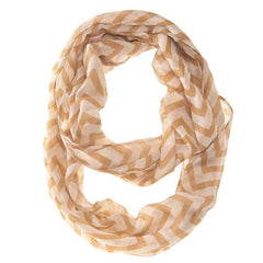 Zig Zag Camel Infinity Scarf - Flyclothing LLC