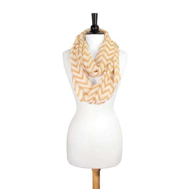 Zig Zag Camel Infinity Scarf - Flyclothing LLC