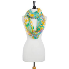 Wanda Multicolor Floral Print Infinity Scarf - Flyclothing LLC