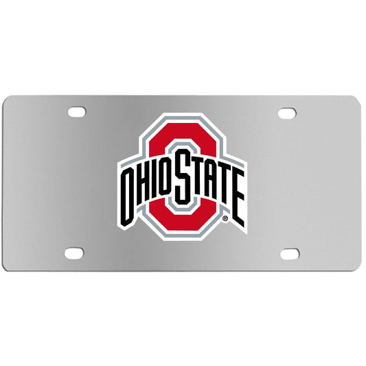 Ohio St. Buckeyes Steel License Plate Wall Plaque - Siskiyou Buckle