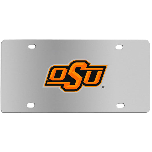 Oklahoma St. Cowboys Steel License Plate Wall Plaque - Siskiyou Buckle