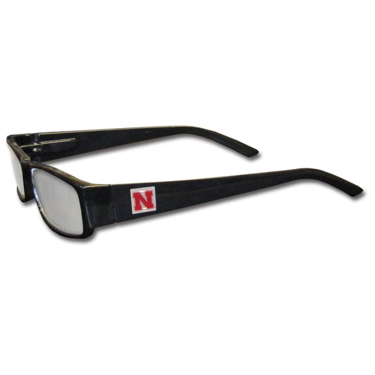 Nebraska Cornhuskers Black Reading Glasses +2.25 - Flyclothing LLC