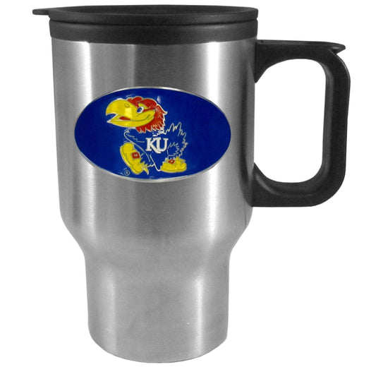 Kansas Jayhawks Sculpted Travel Mug, 14 oz - Flyclothing LLC