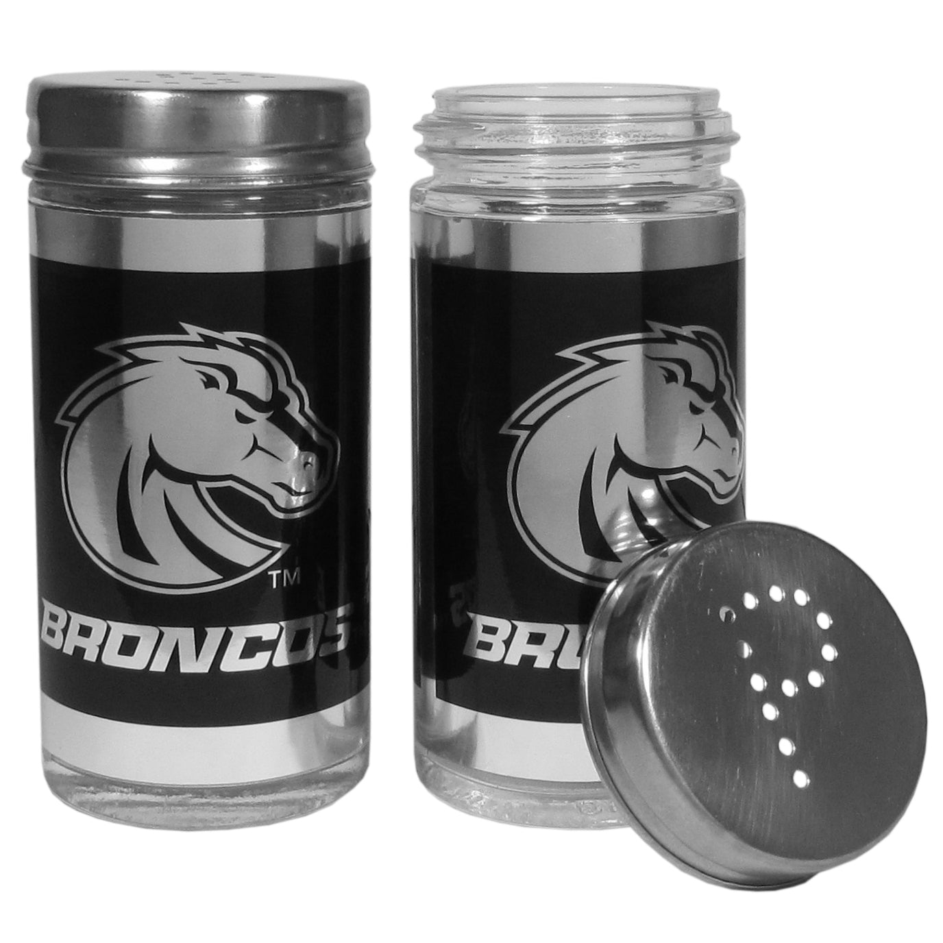 Boise St. Broncos Black Salt & Pepper Shaker - Siskiyou Buckle