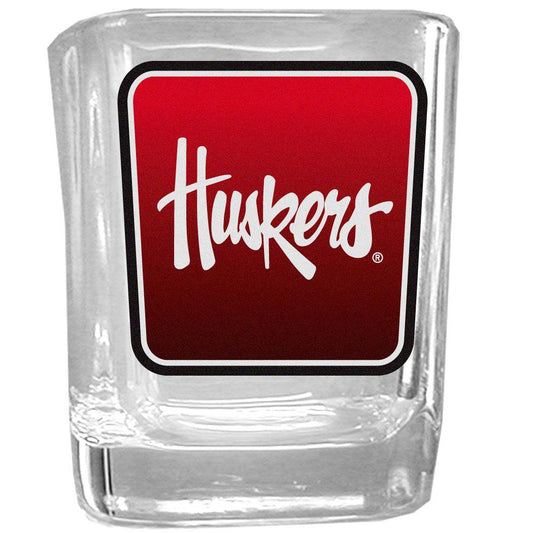 Nebraska Cornhuskers Square Glass Shot Glass Set - Siskiyou Buckle