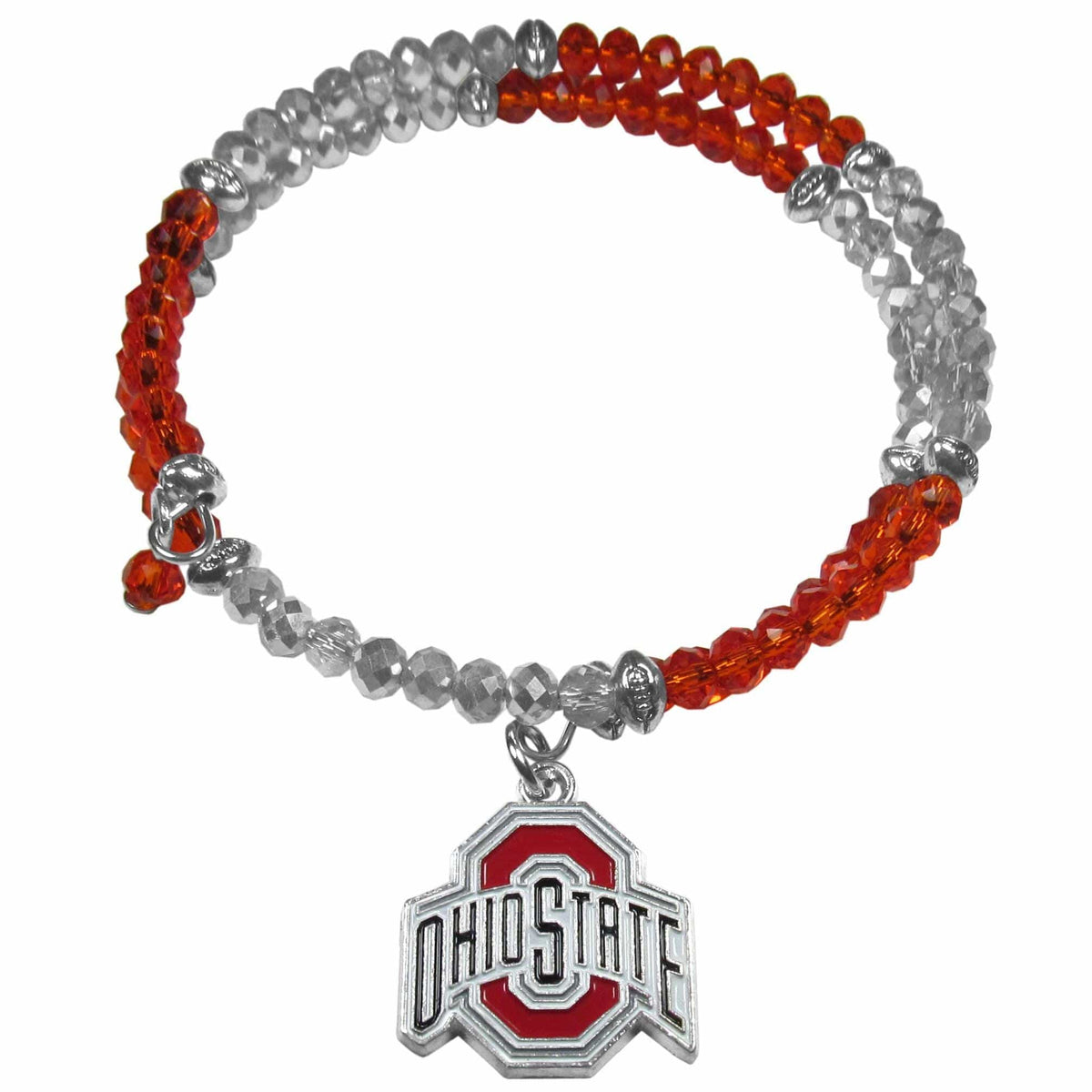 Ohio St. Buckeyes Crystal Memory Wire Bracelet - Flyclothing LLC