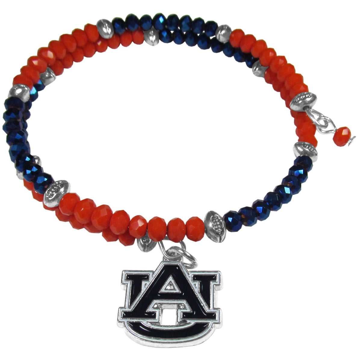 Auburn Tigers Crystal Memory Wire Bracelet - Flyclothing LLC