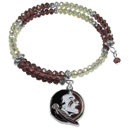 Florida St. Seminoles Crystal Memory Wire Bracelet - Flyclothing LLC