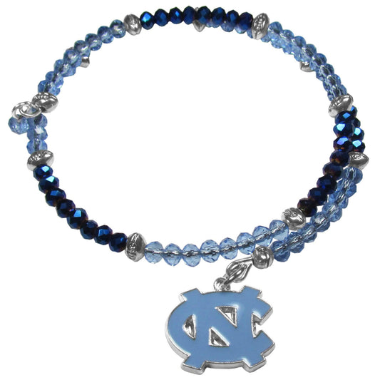 N. Carolina Tar Heels Crystal Memory Wire Bracelet - Flyclothing LLC