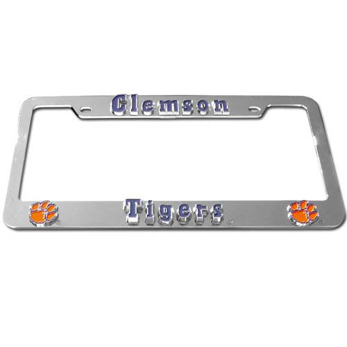 Clemson Tigers Deluxe Tag Frame - Siskiyou Buckle