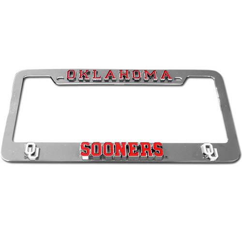 Oklahoma Sooners Deluxe Tag Frame - Siskiyou Buckle