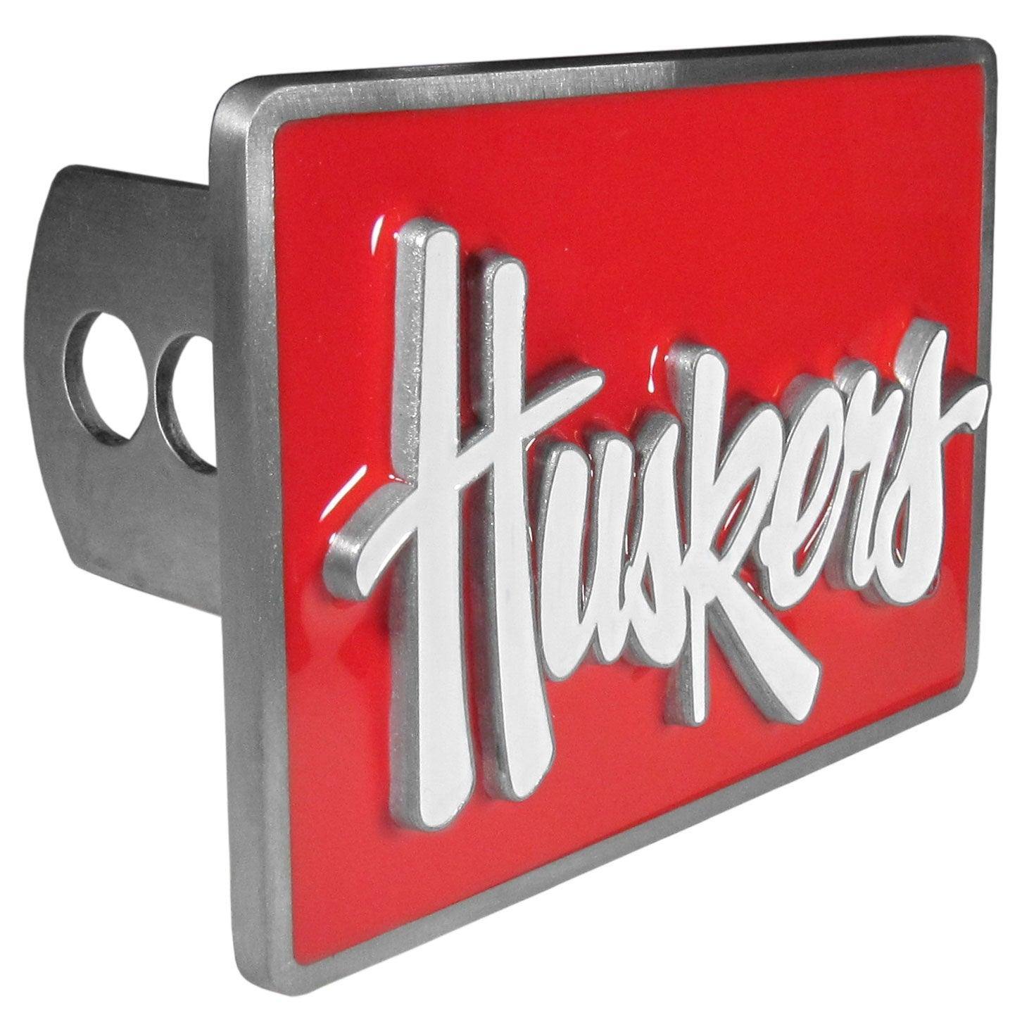 Nebraska Cornhuskers Hitch Cover Class II and Class III Metal Plugs - Siskiyou Buckle