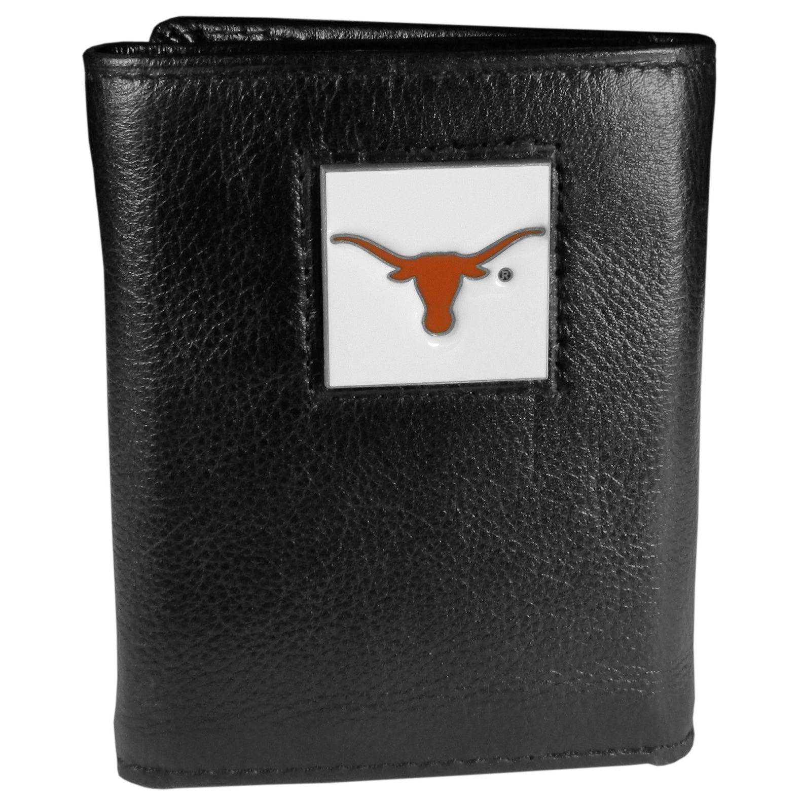 Texas Longhorns Deluxe Leather Tri-fold Wallet - Flyclothing LLC