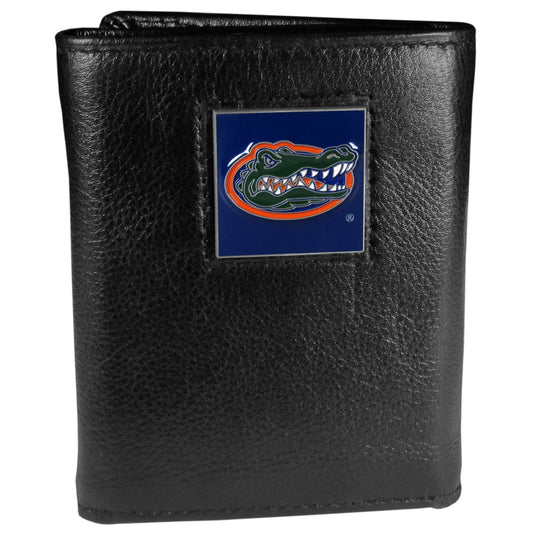 Florida Gators Deluxe Leather Tri-fold Wallet Packaged in Gift Box - Flyclothing LLC