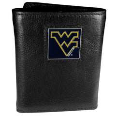 W. Virginia Mountaineers Deluxe Leather Tri-fold Wallet - Flyclothing LLC