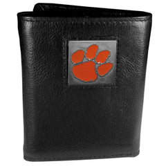 Clemson Tigers Deluxe Leather Tri-fold Wallet - Siskiyou Buckle