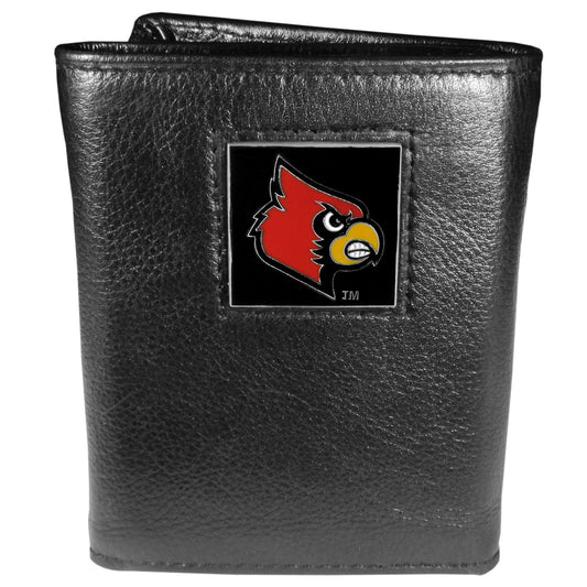 Louisville Cardinals Deluxe Leather Tri-fold Wallet - Flyclothing LLC