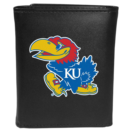 Kansas Jayhawks Tri-fold Wallet Large Logo - Flyclothing LLC