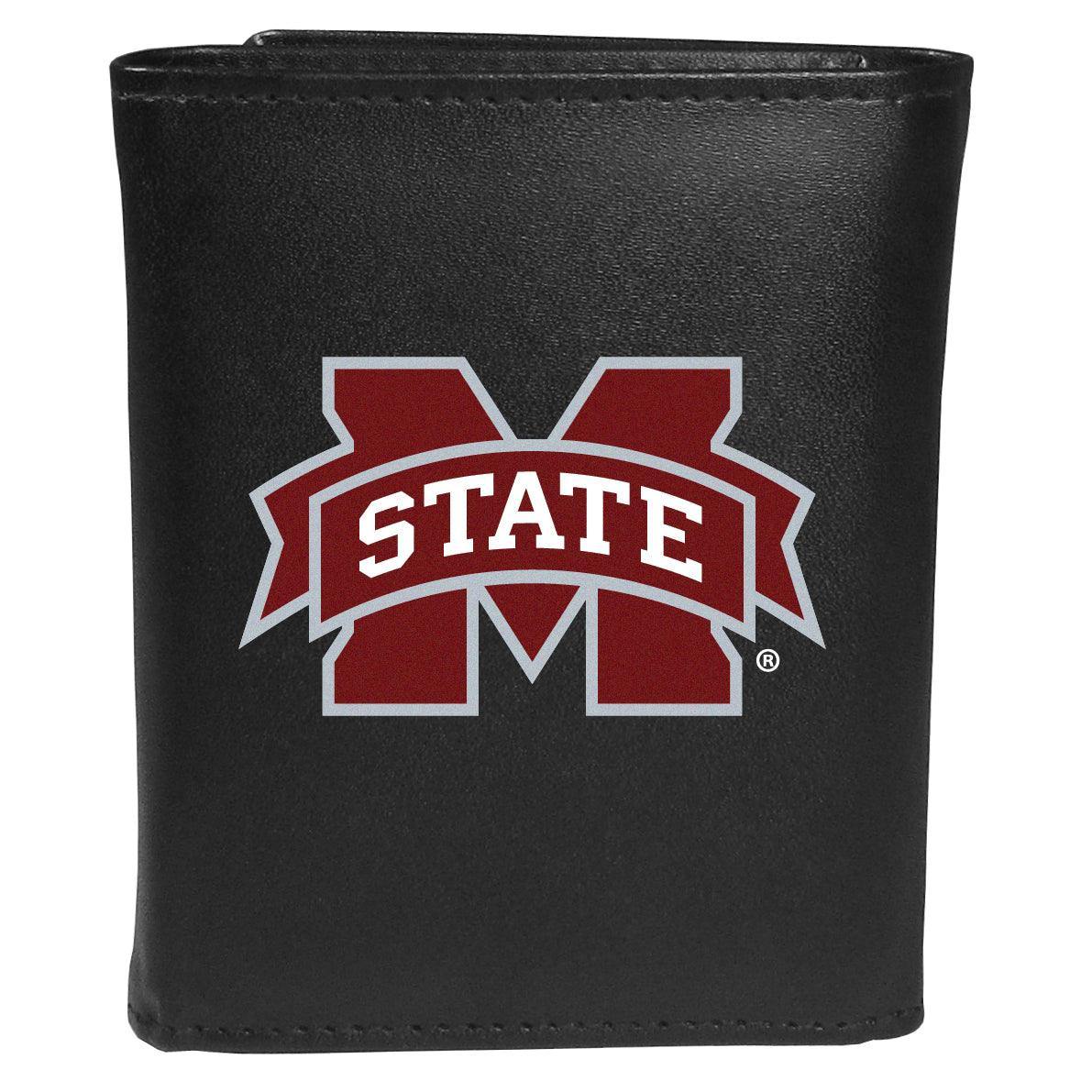 Mississippi St. Bulldogs Tri-fold Wallet Large Logo - Flyclothing LLC