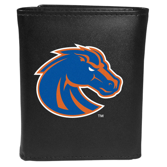 Boise St. Broncos Tri-fold Wallet Large Logo - Flyclothing LLC