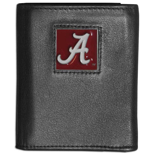 Alabama Crimson Tide Leather Tri-fold Wallet - Flyclothing LLC