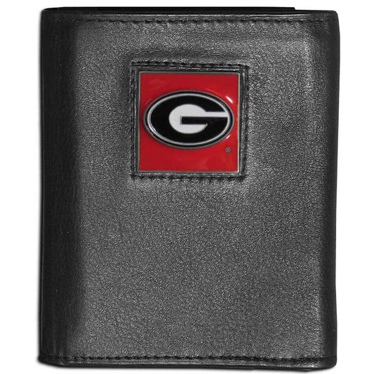 Georgia Bulldogs Leather Tri-fold Wallet - Flyclothing LLC