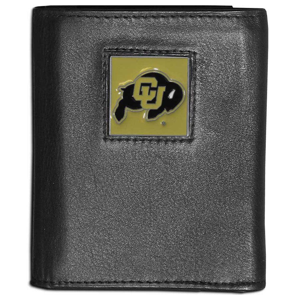 Colorado Buffaloes Leather Tri-fold Wallet - Siskiyou Buckle